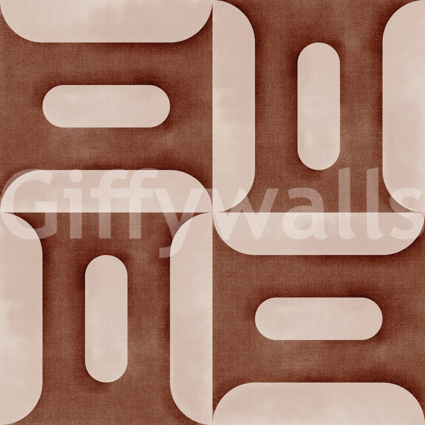 Modern Textured Geometries Copper Wallpaper