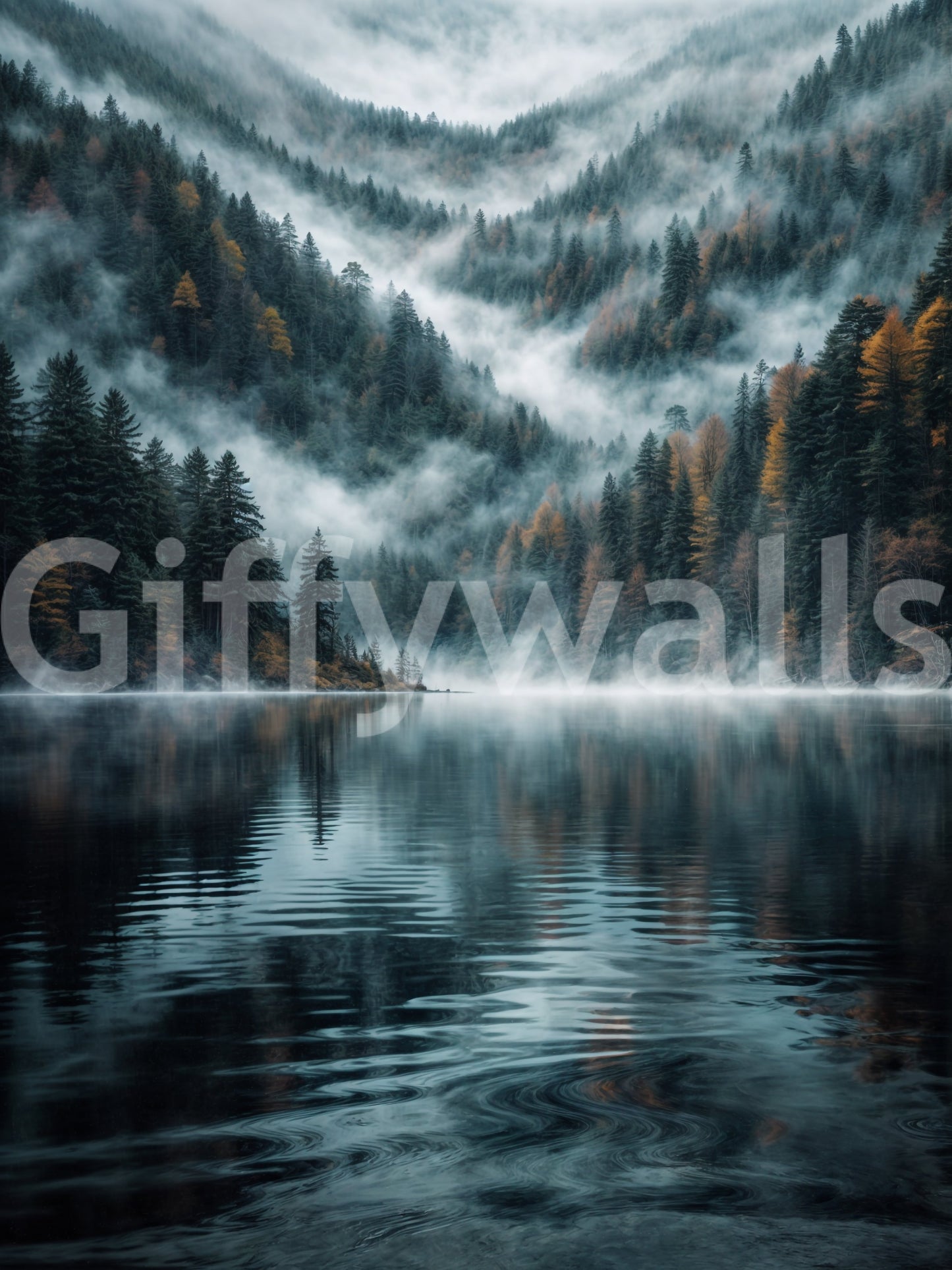 Mystic Lake Reflections Wall Mural