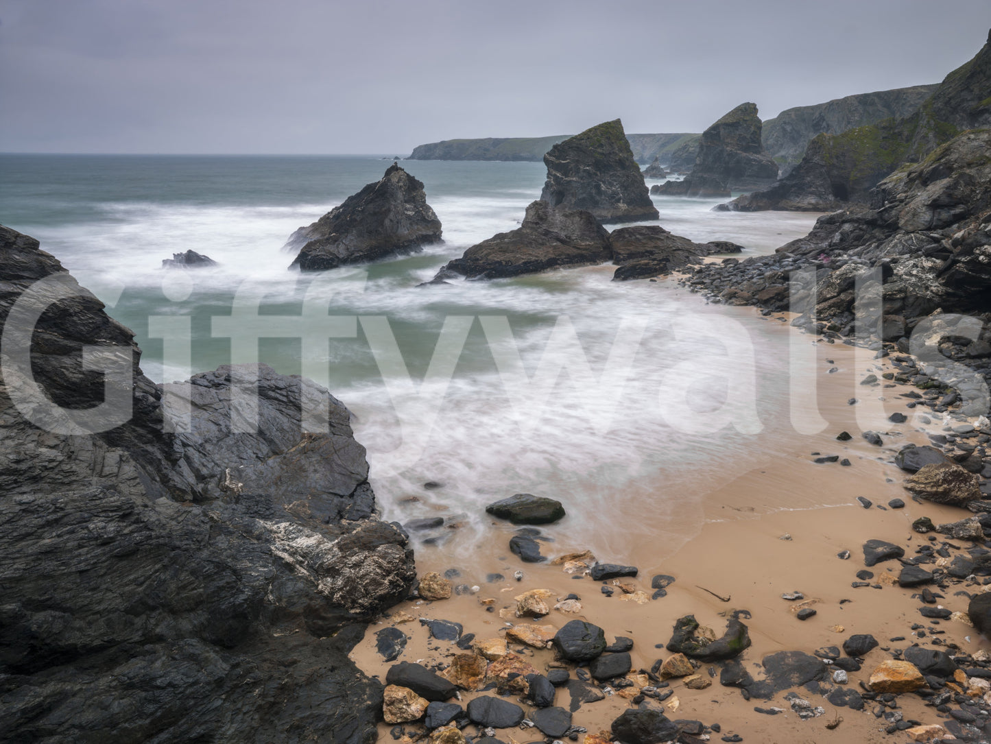 Bedruthan Steps Beach Cornwall Wall Mural