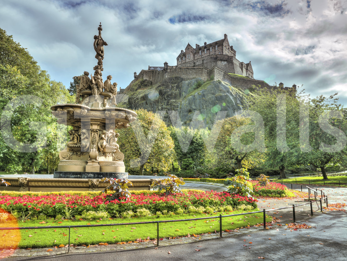 Edinburgh Castle View Wall Mural