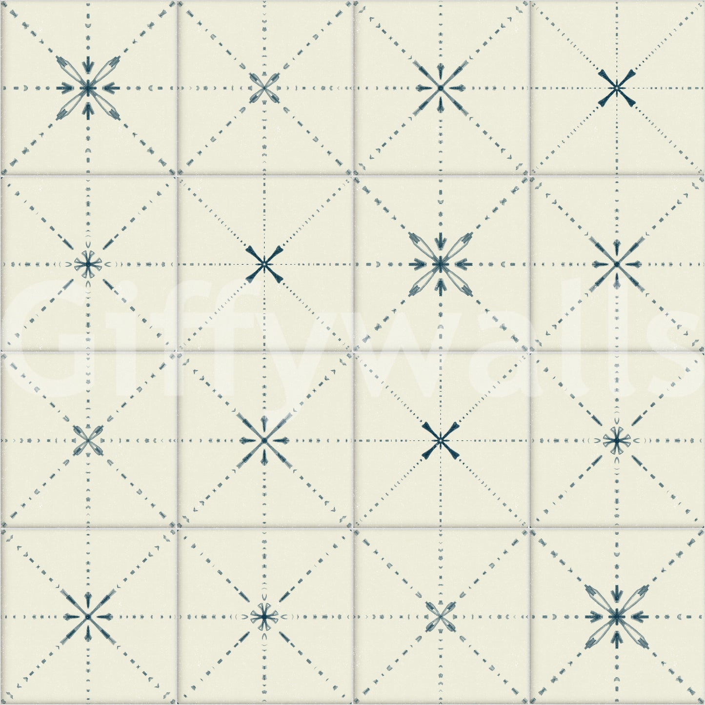 Farmhouse Delicate Backsplash Blue Wallpaper