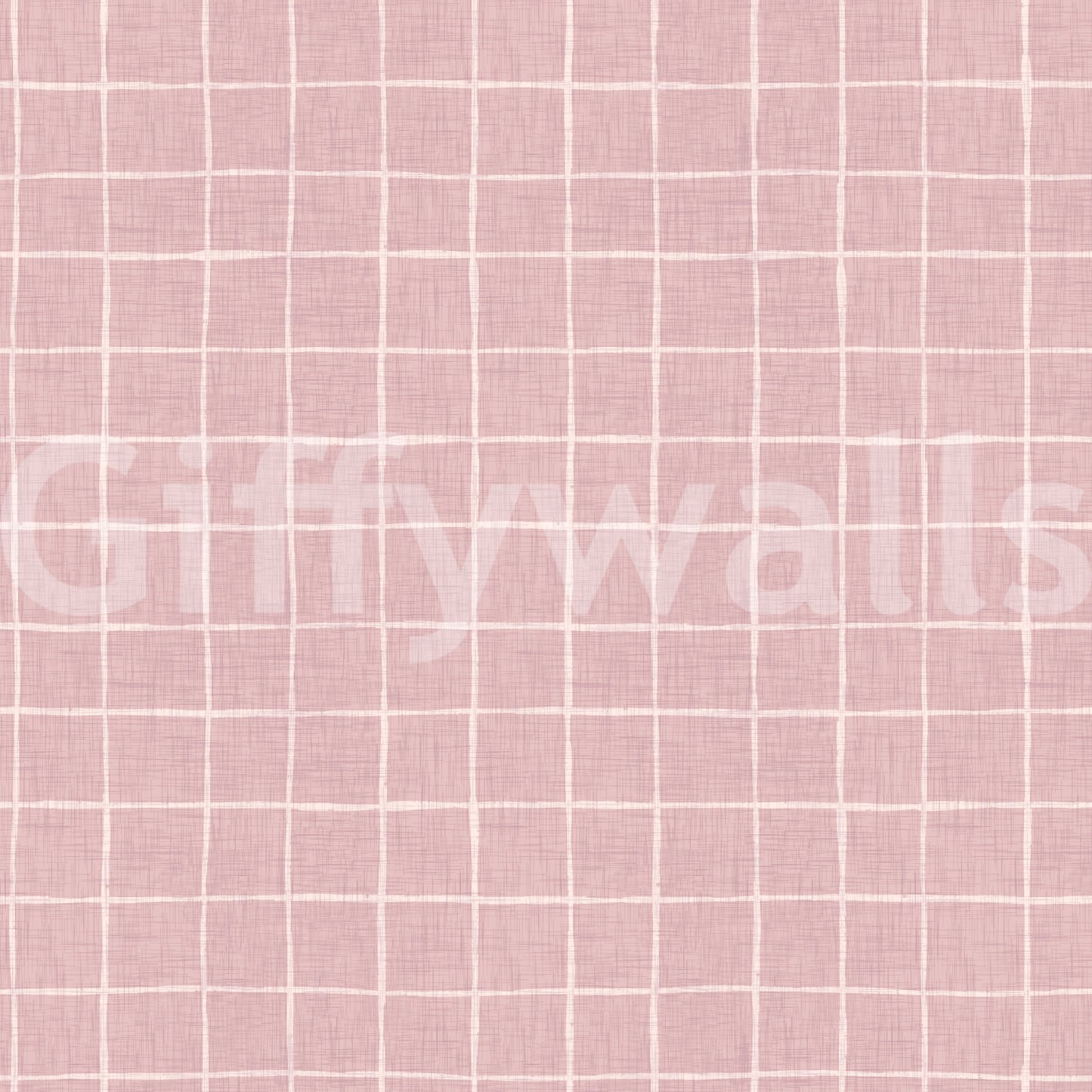 Blush Linen Grid Wallpaper