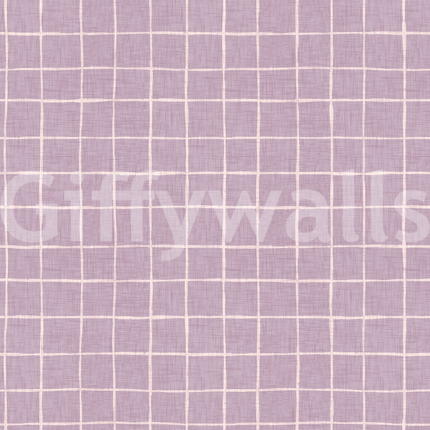 Lavender Linen Grid Wallpaper