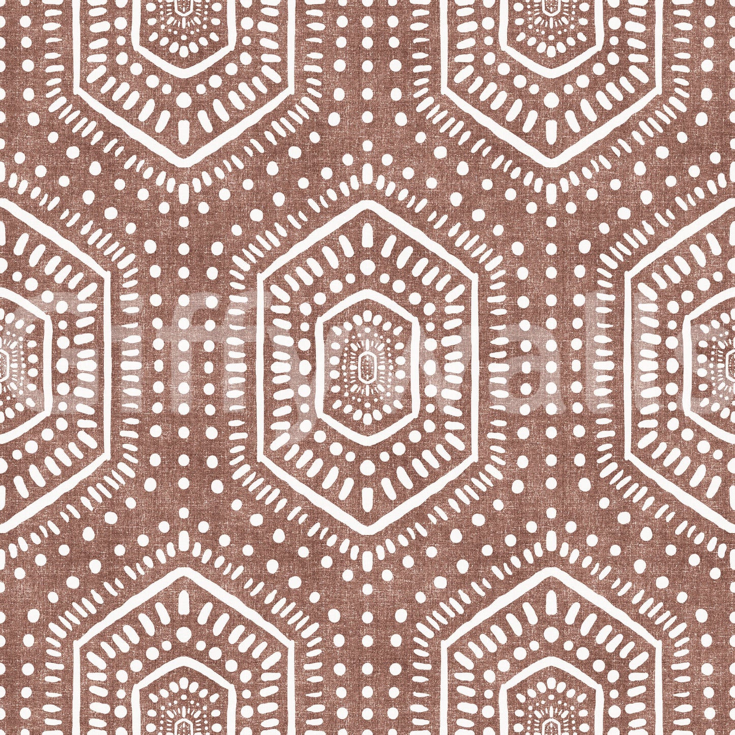 Boho Painted Grunge Terracotta Red Wallpaper