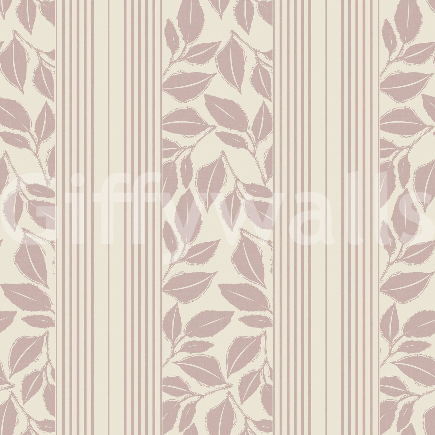 Vintage Trailing Foliage Mauve Wallpaper
