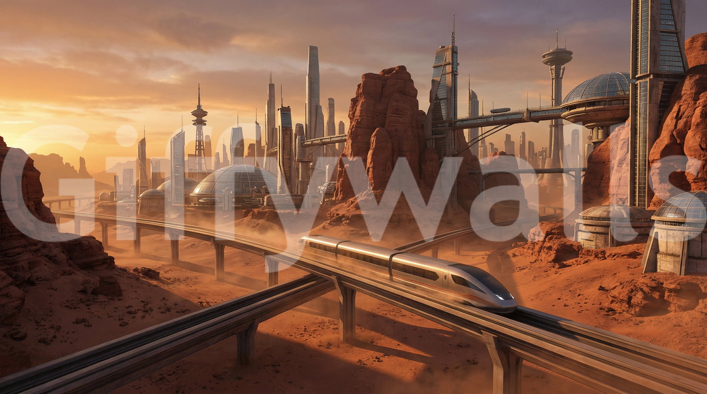 Martian Metropolis Wall Mural