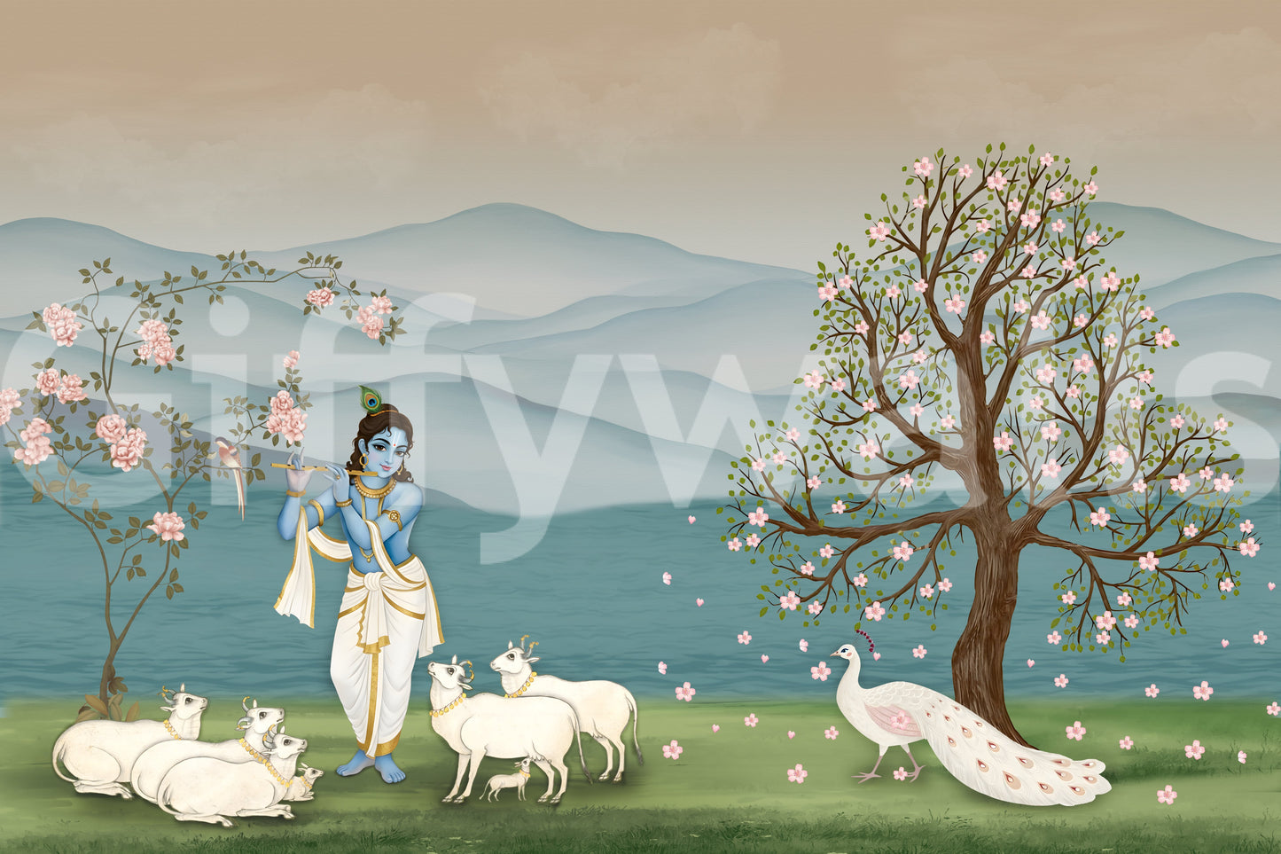 Divine Serenity Garden Wall Mural