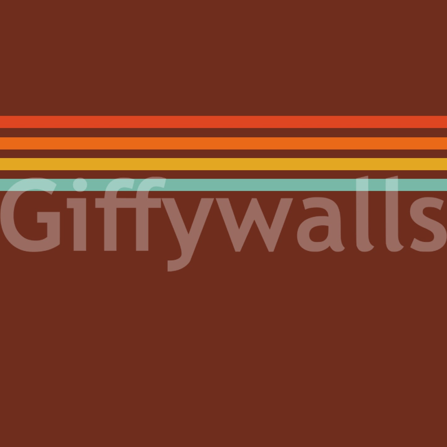 Retro Stripe Horizon wall mural with warm palette and clean layout