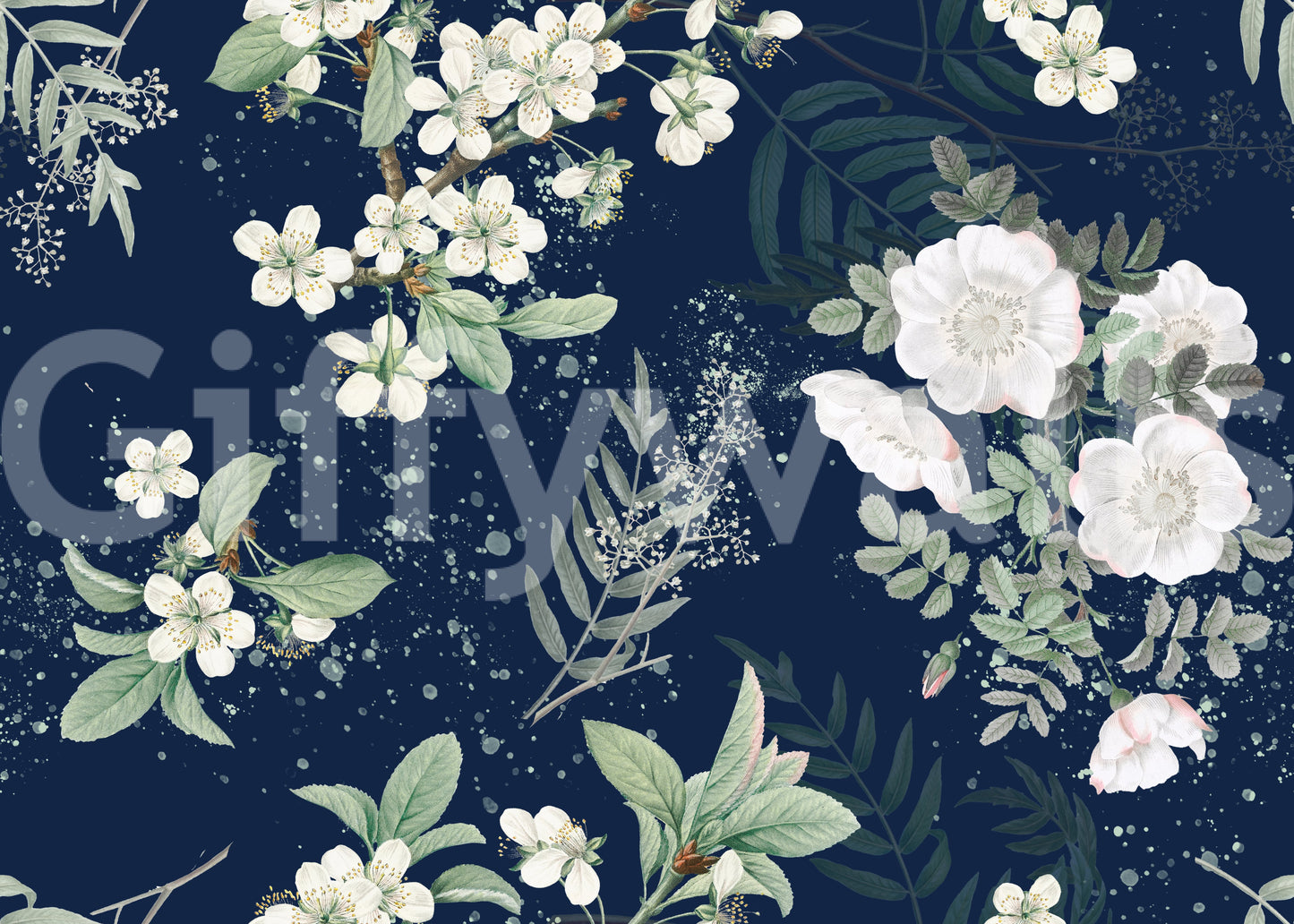 Star-lit Flower Garden Wall Mural