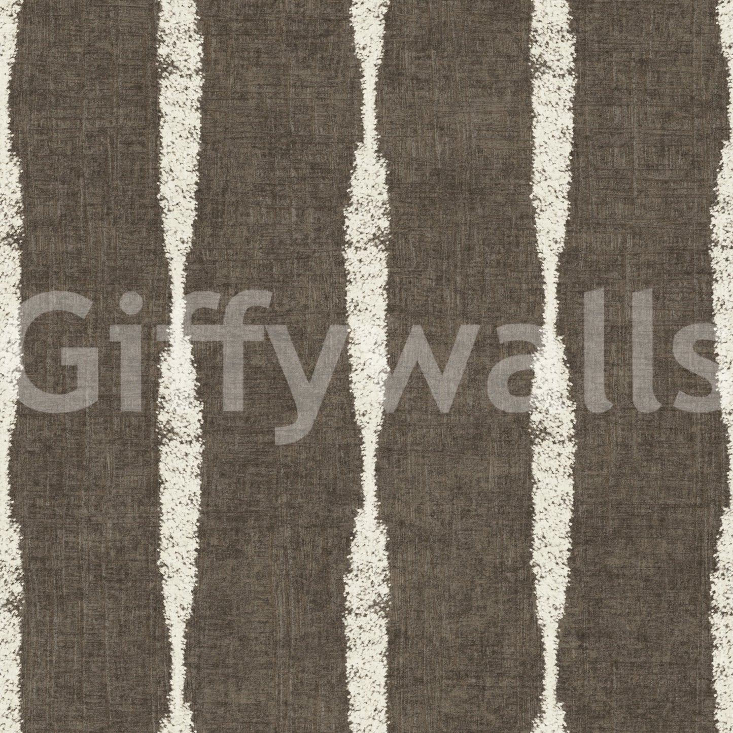 Rich tones presented by the Cream Textured Distressed Stripes on Muted Brown Wallpaper.