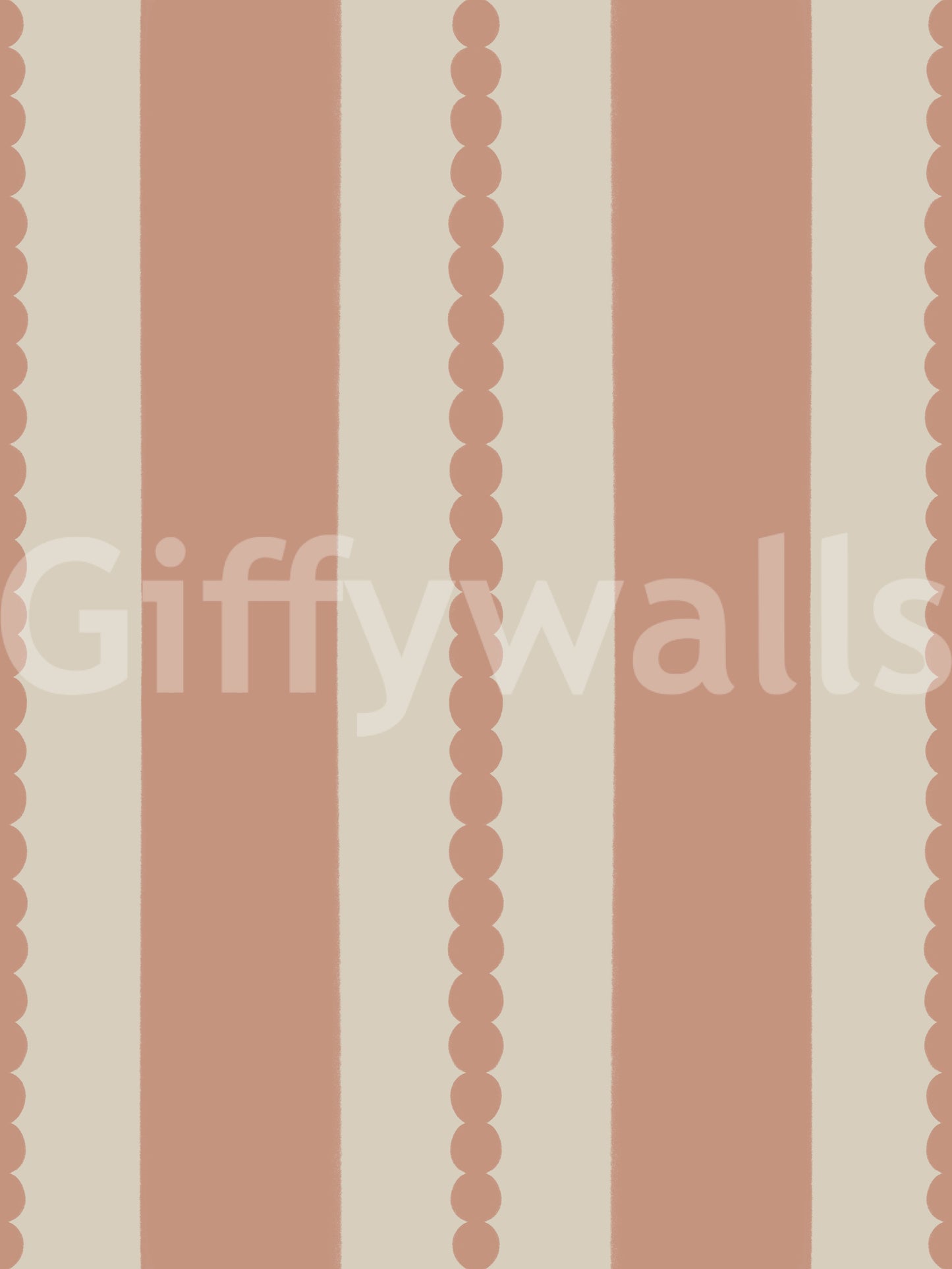 Terracotta wallpaper highlighting earthy clay coloured broad lines
