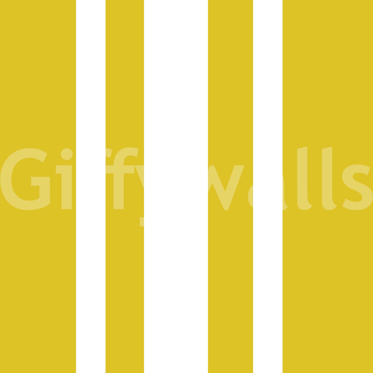 Decorative wallpaper carrying mustard bands and classic ticking style