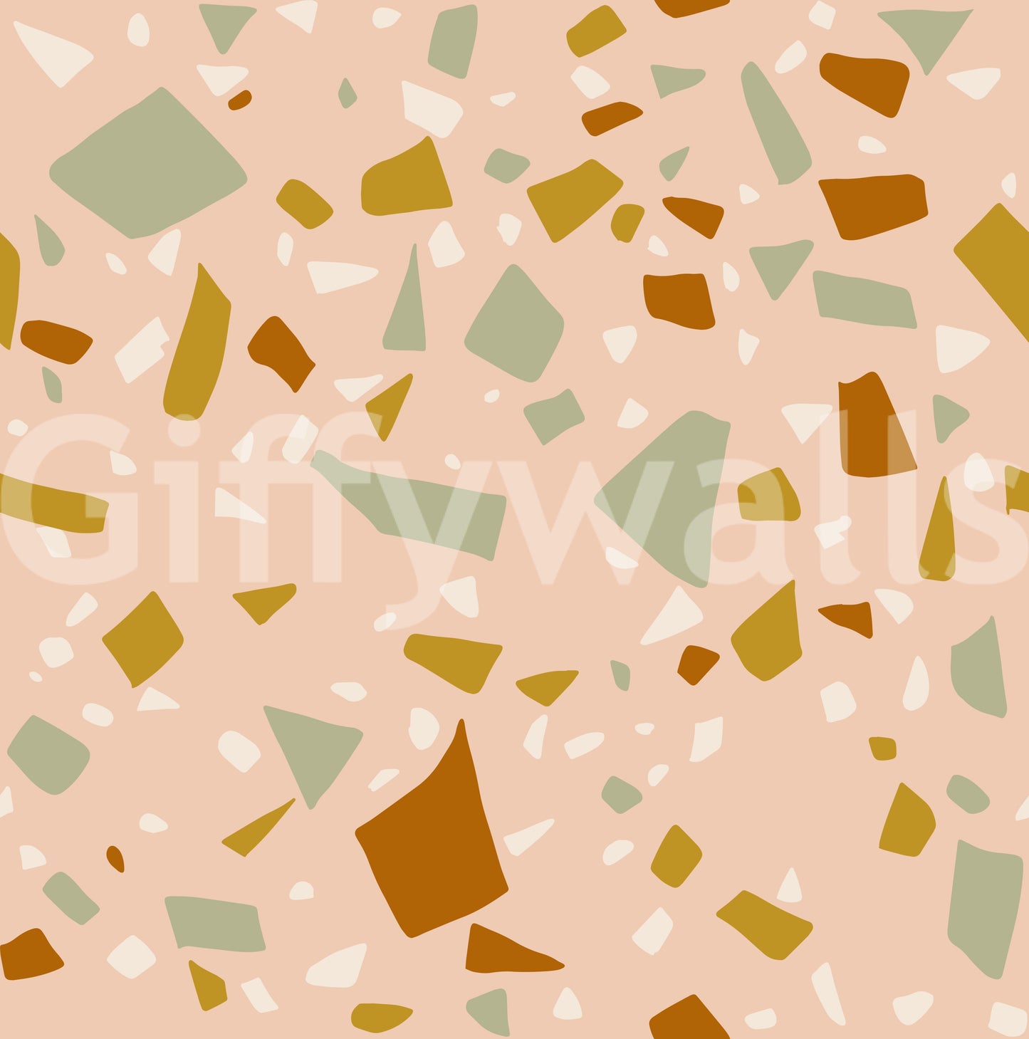 Peach Sage Terrazzo Wallpaper Mediterranean Wallpaper