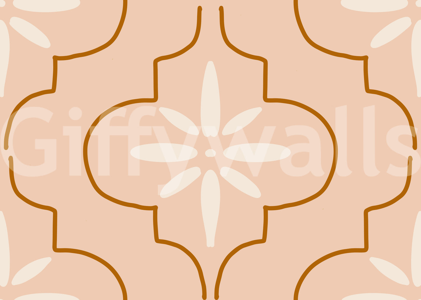 Peach Terracotta Tile Wallpaper Mediterranean Geometric Wallpaper