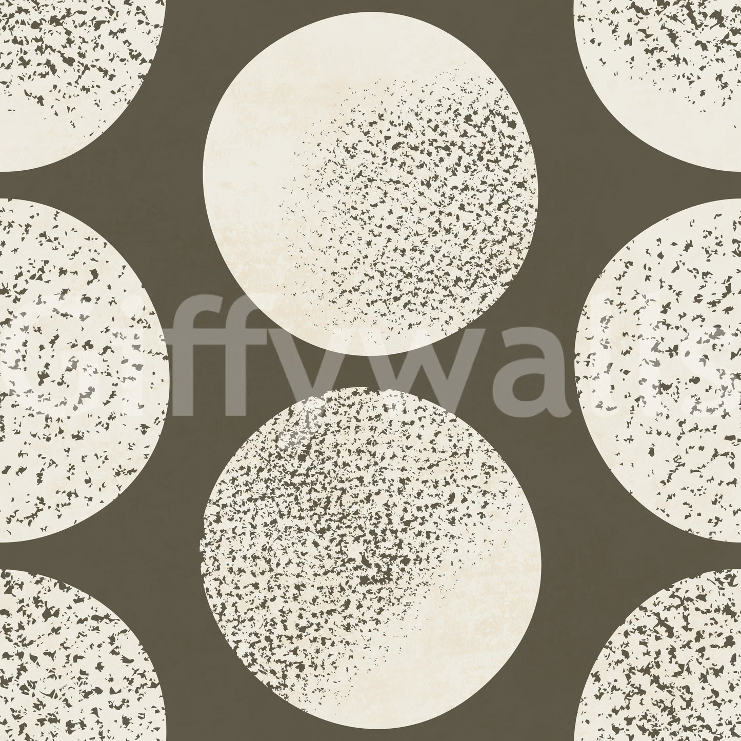 Soft stippling gives this polka dots wallpaper a relaxed modern look