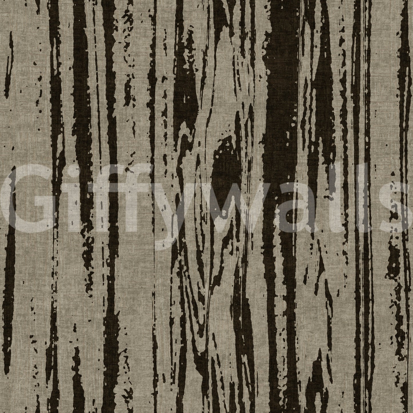 Modern Abstract Woodgrain Organic Lines Walnut Umber Wallpaper
