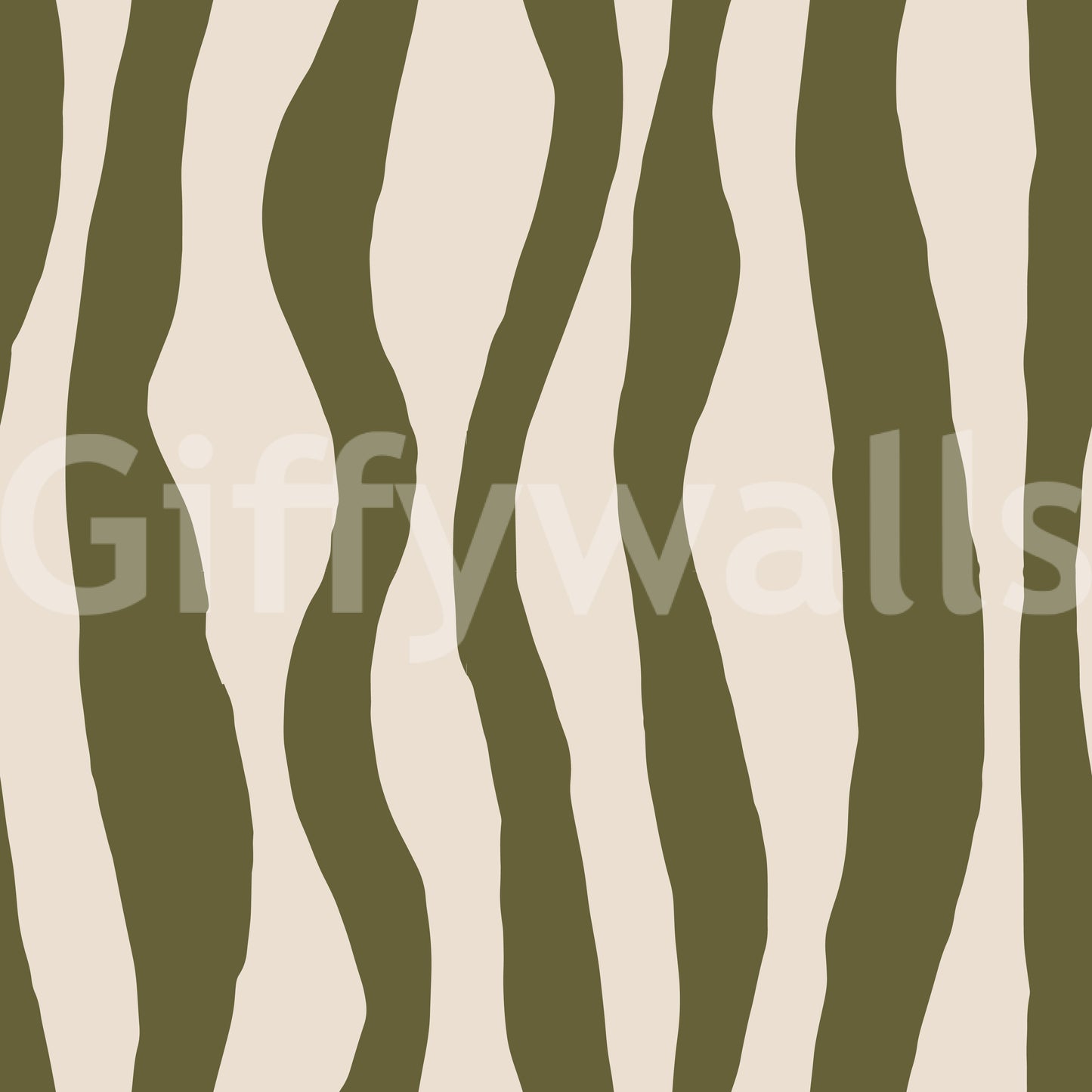 Minimalist wallpaper using soft green stripes and calm neutral contrast