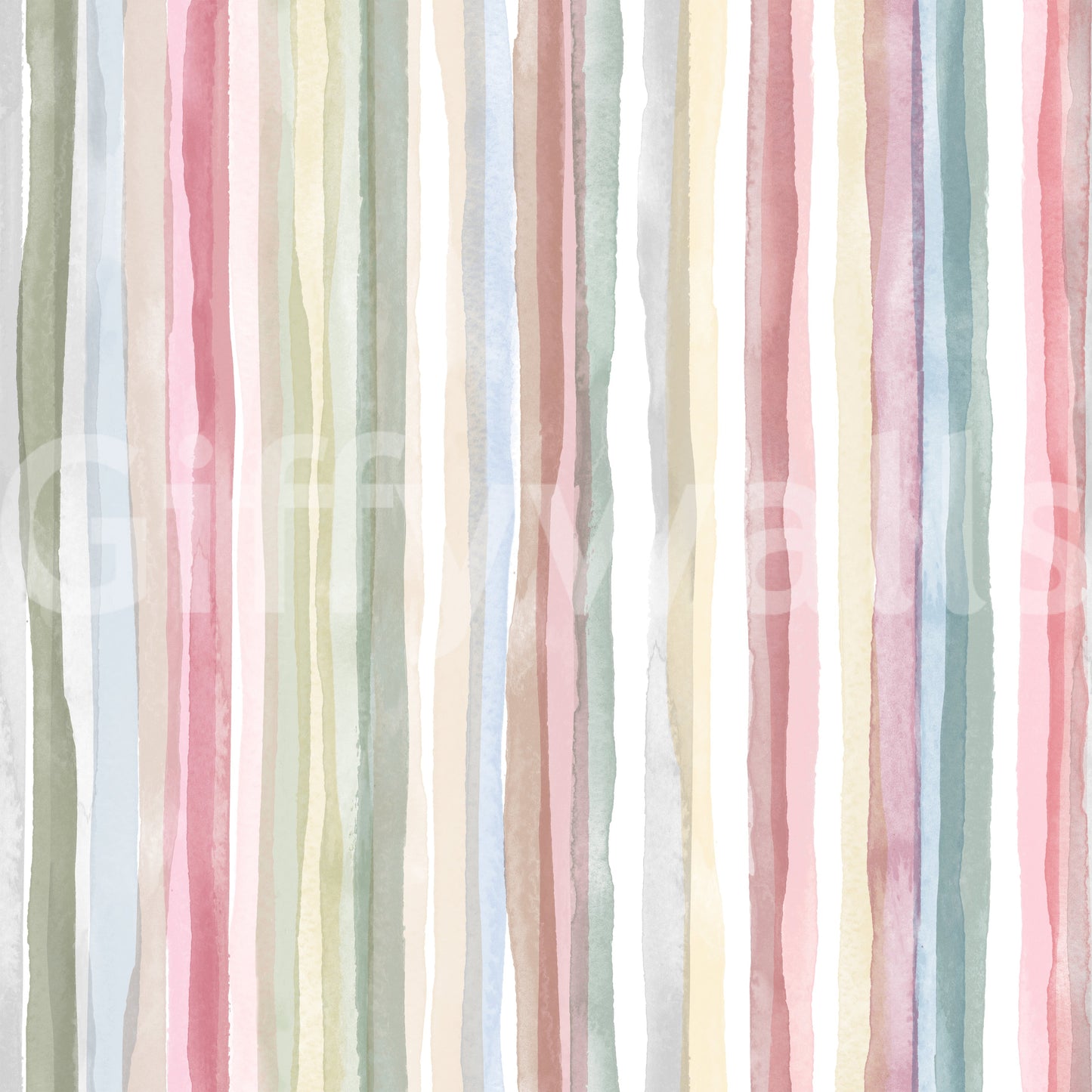Watercolor Serenity Stripes Pastel Wallpaper