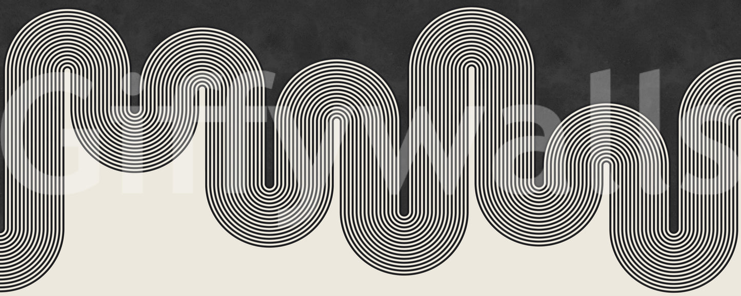 Groovy Arch Waves Wall Mural