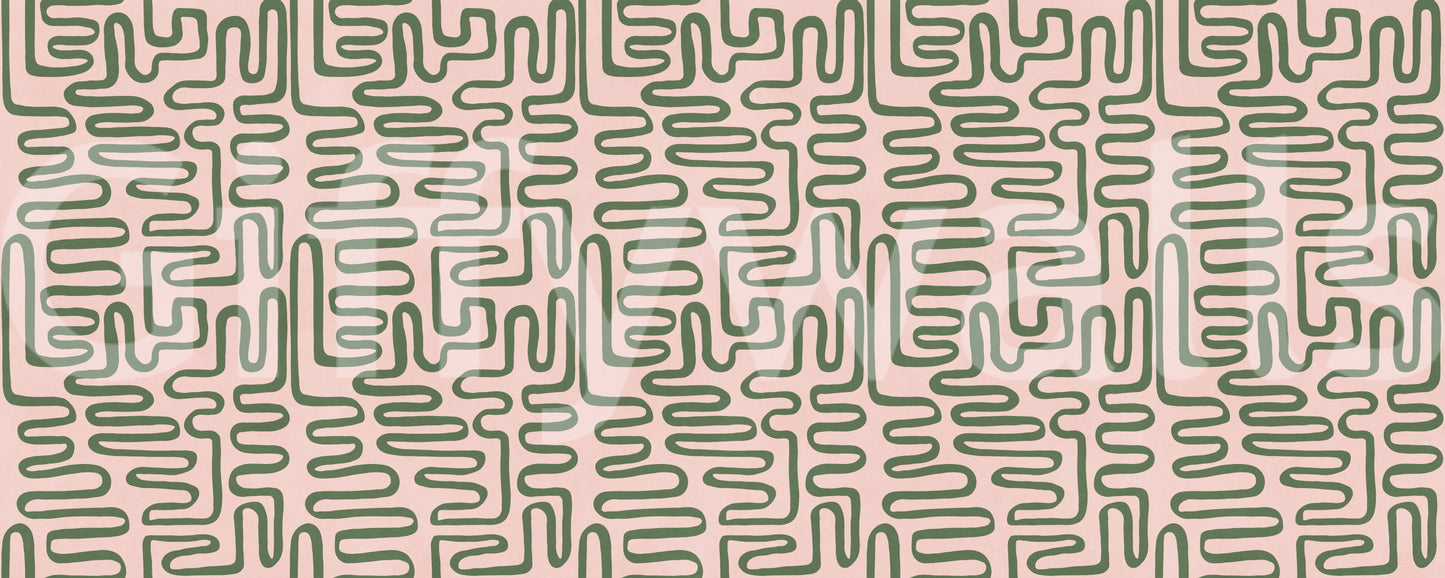 Soft Flow Maze Wall Mural