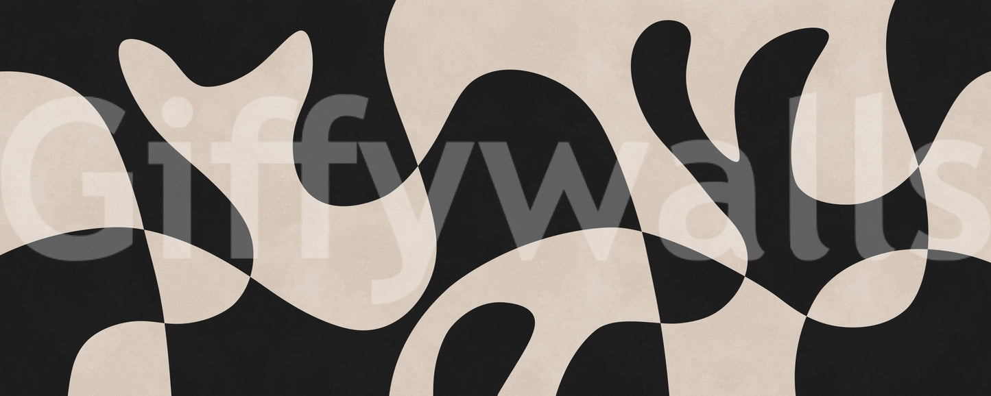 Organic Flow Monochromatic Wall Mural