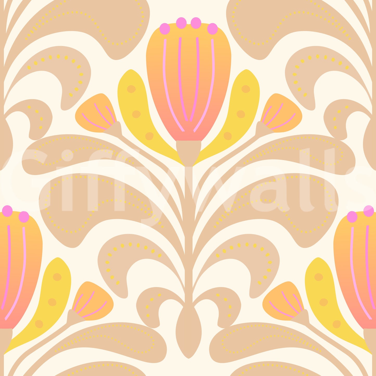 Sunny Floral Melody Wallpaper