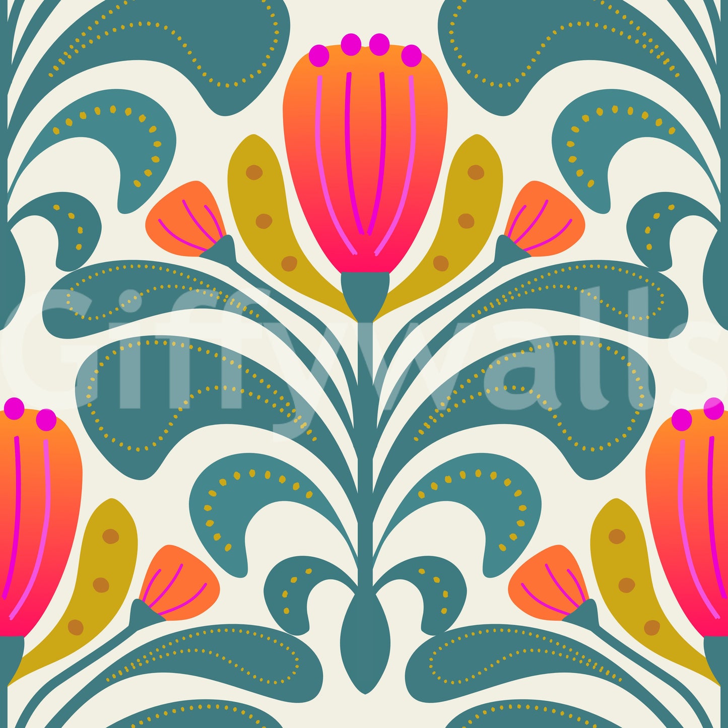 Bold Botanical Tapestry Wallpaper