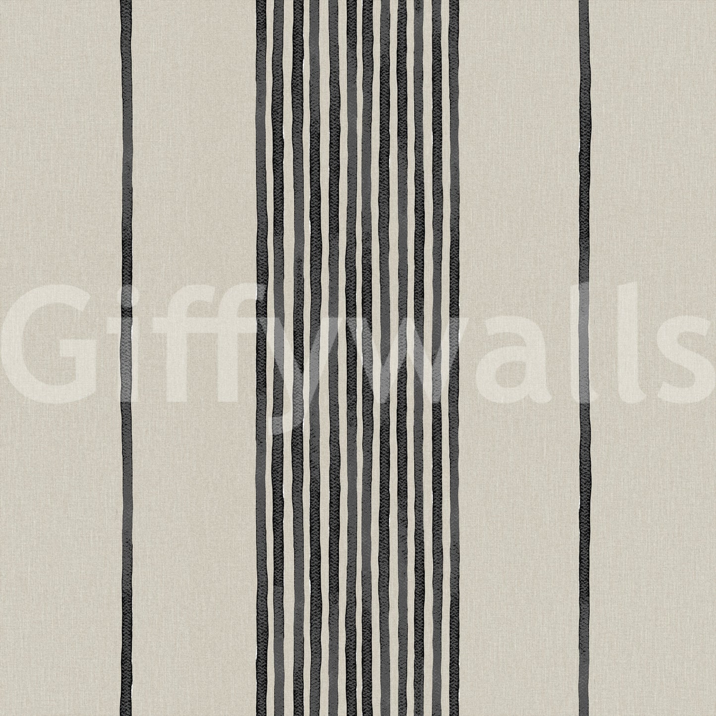 Spacing shifts from tight to open across the Artisanal Striped Linen Wallpaper run