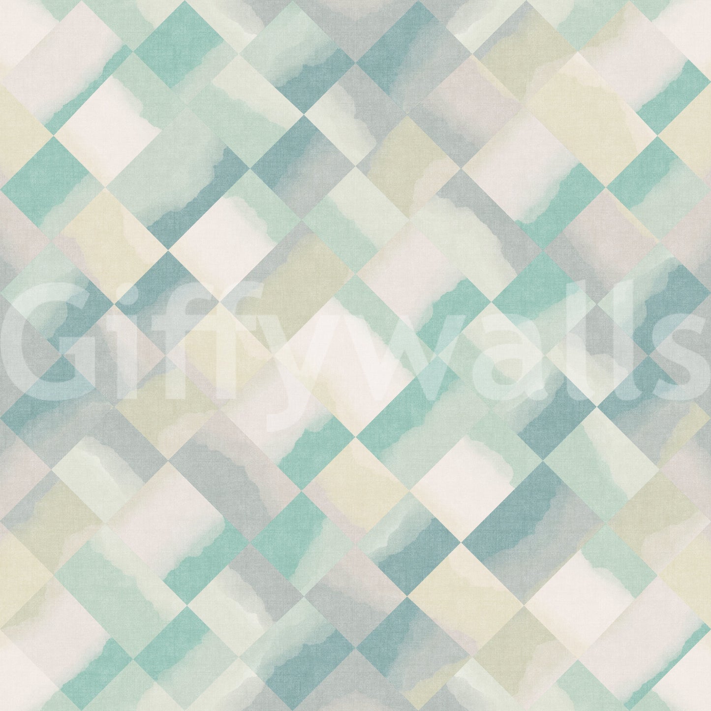 Relax Watery Painted Checker Wallpaper