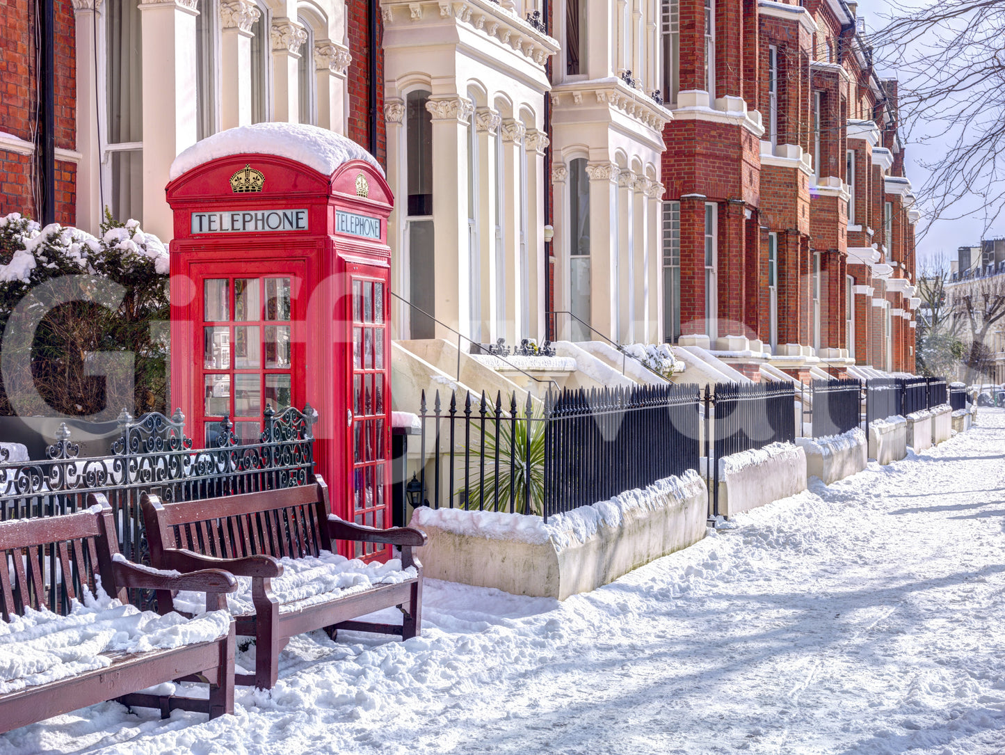 Snowy London Wall Mural