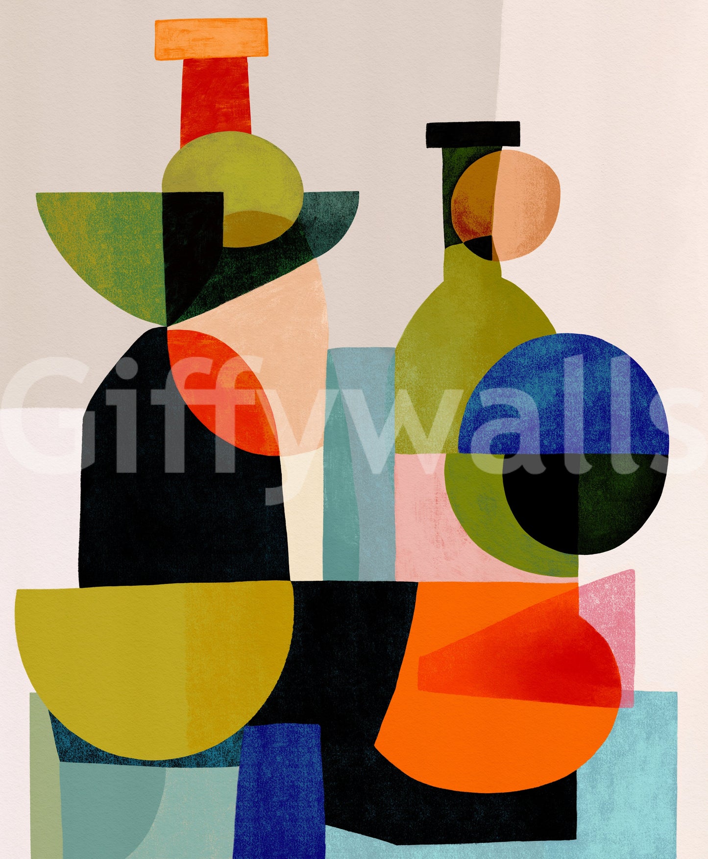 Abstract Vessel Study Wall Mural