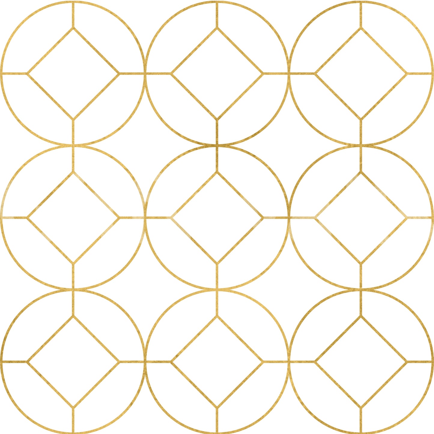 Balanced geometric wall concept with Modern Luxe Gold and White Lattice Wallpaper