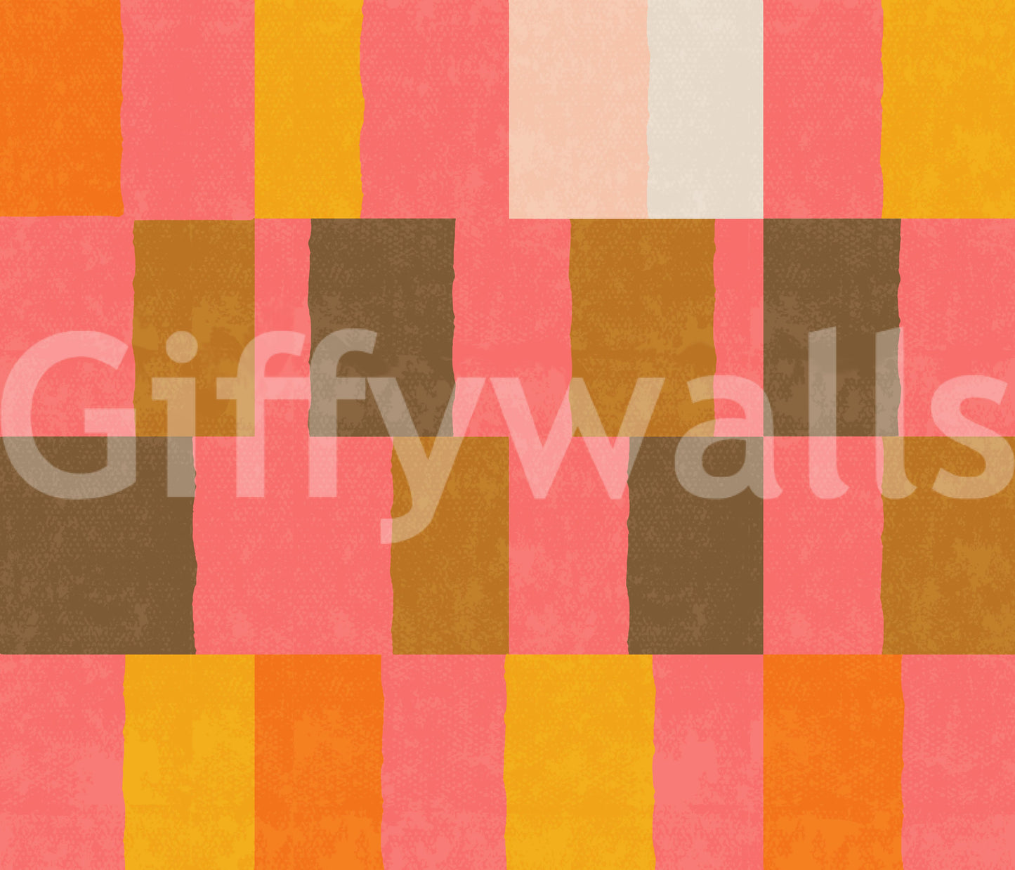 Sunwashed Modern Geometric Sunset Clay Wallpaper