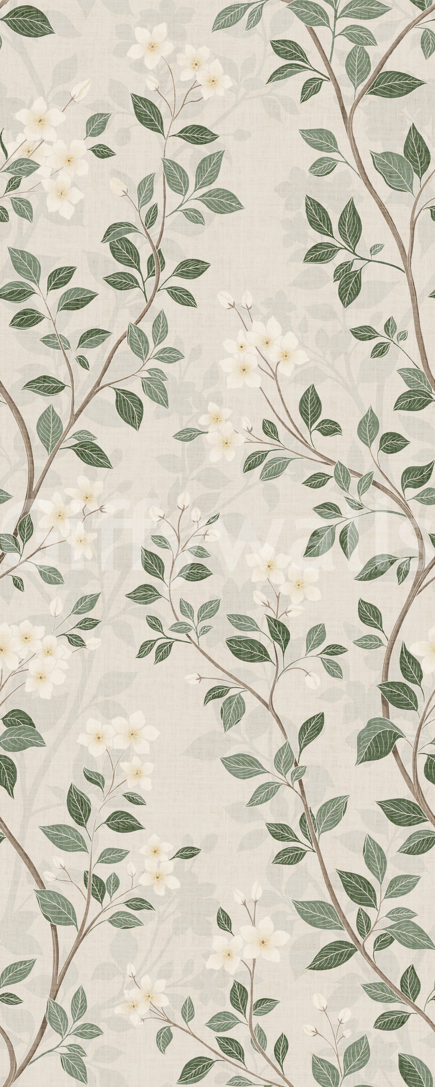 Serene Jasmine Branches Botanical Wallpaper Wallpaper