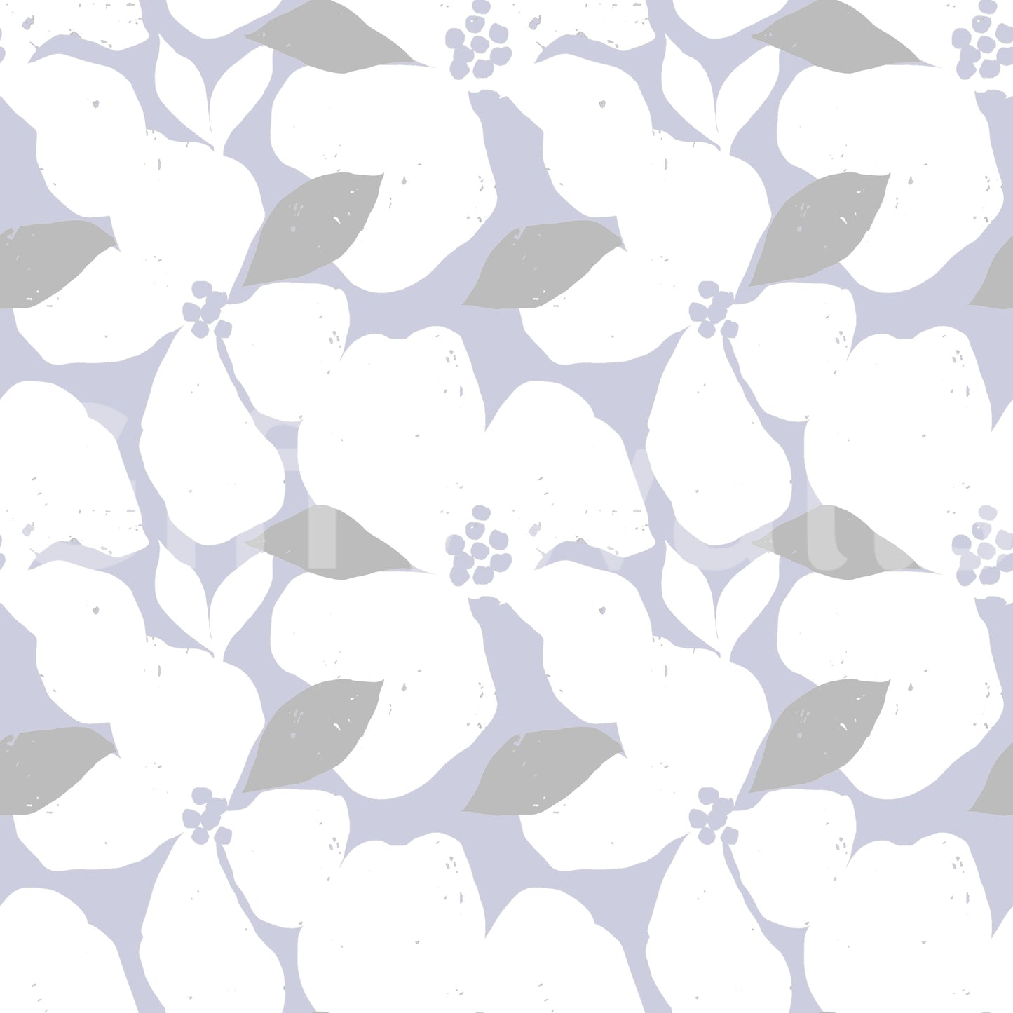 Nordic Blossom Soft Periwinkle Wallpaper Wallpaper