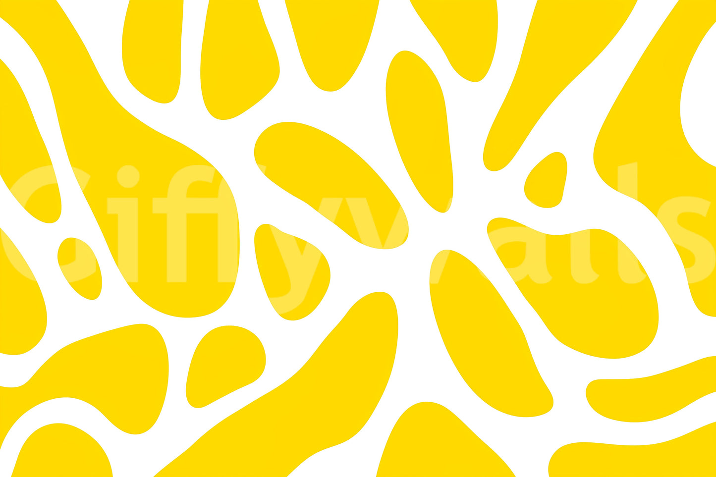 Sunlit Flow Abstract Yellow Shape Wall Mural