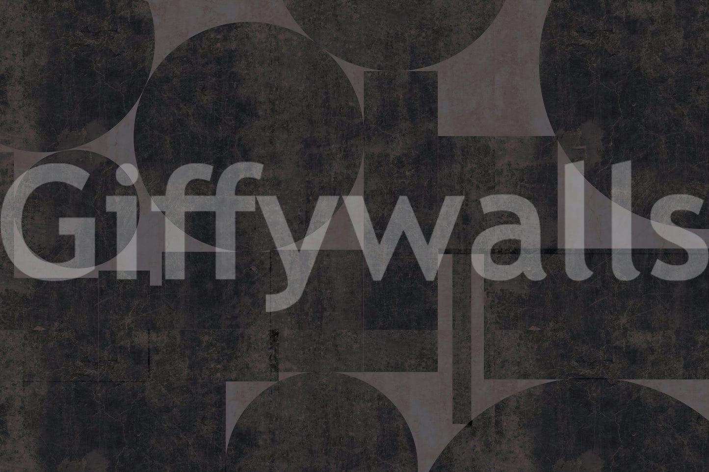 Industrial Charcoal Blocks & Circles Wallpaper Wall Mural
