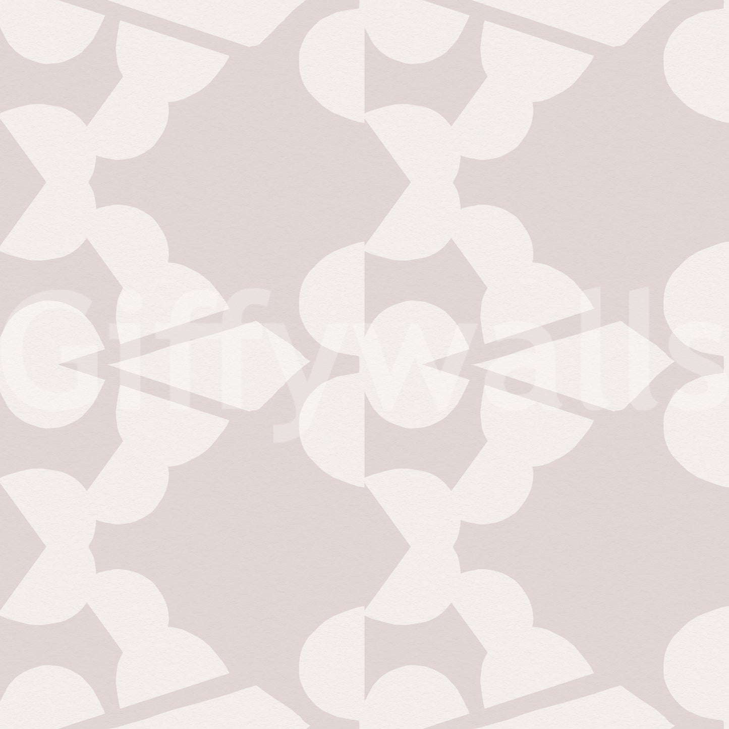Abstract Organic Geometry in Warm Alabaster Wallpaper