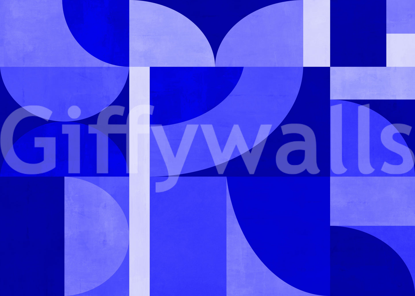 Mid-century blue Wall Mural