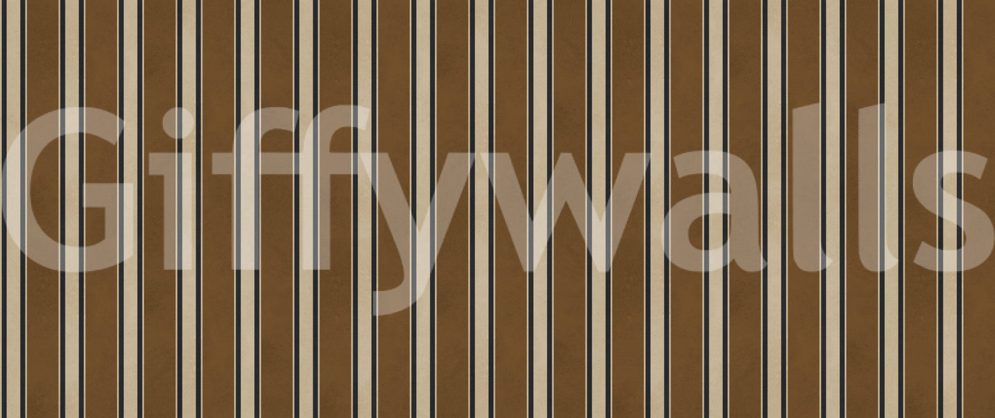 Classic Earth Tone Vertical Stripe Wall Mural