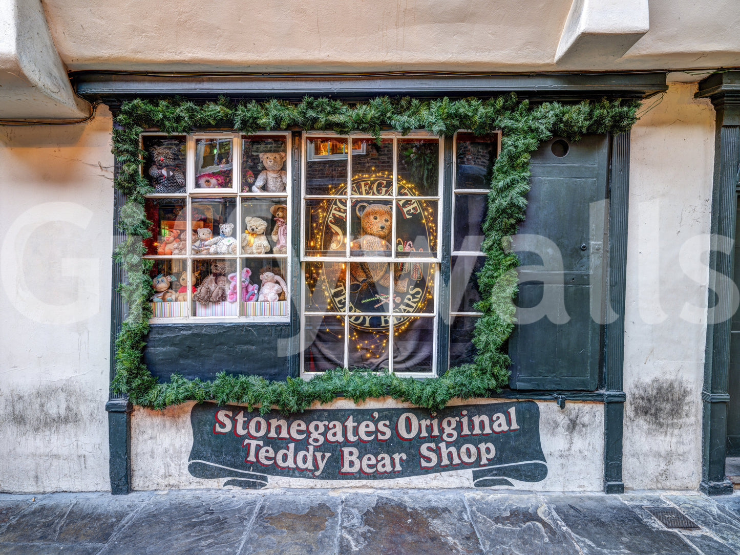 Charming Teddy Bear Shop Front Wall Mural