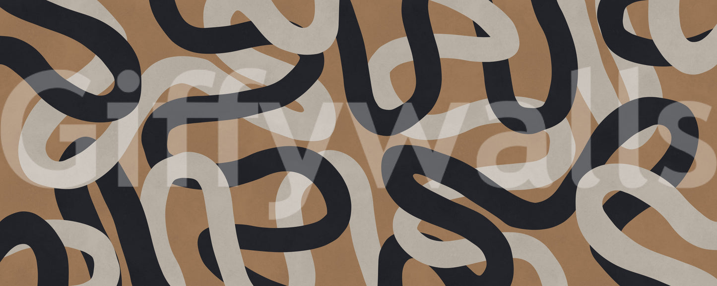 Intertwined Earthy Curves Wall Mural