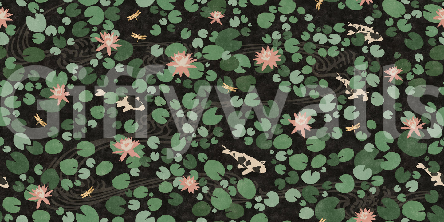 Lily Pad Pond Wallpaper