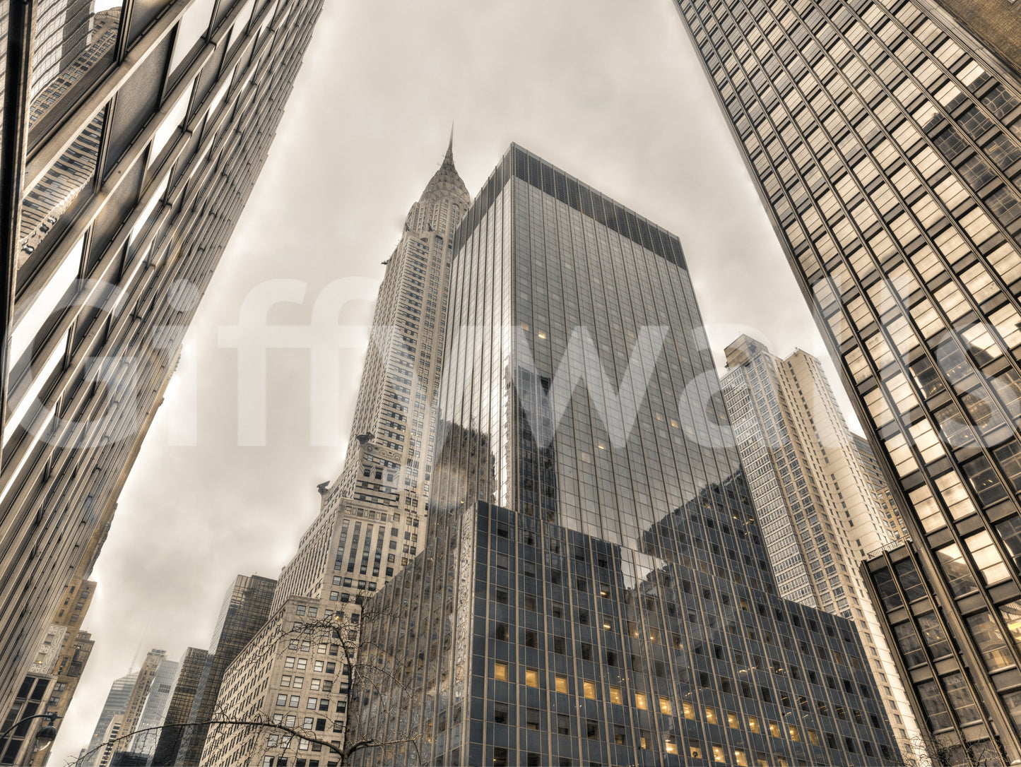 Architectural Heights and Spire Wall Mural