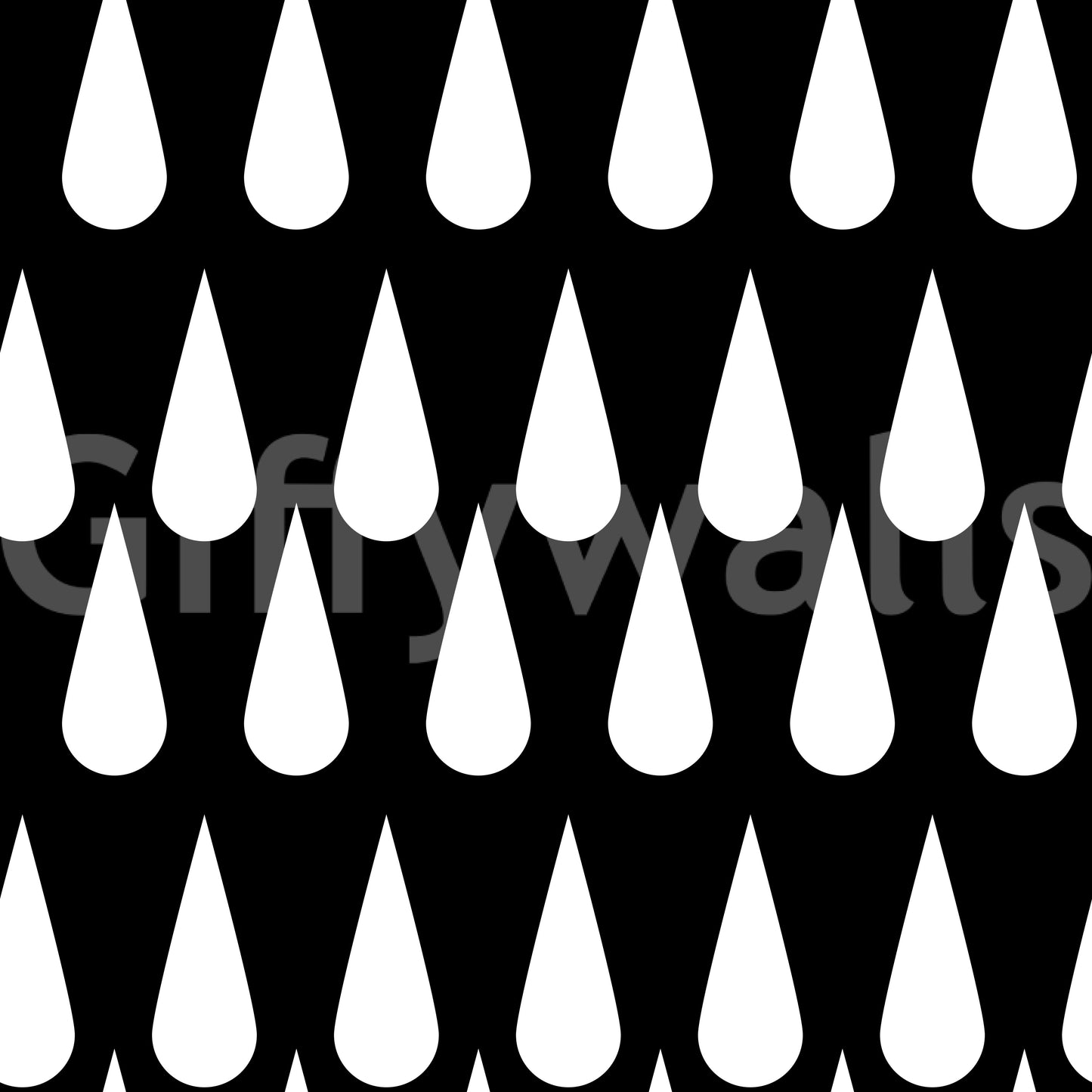 Minimalist Monochrome Raindrop Pattern Wallpaper