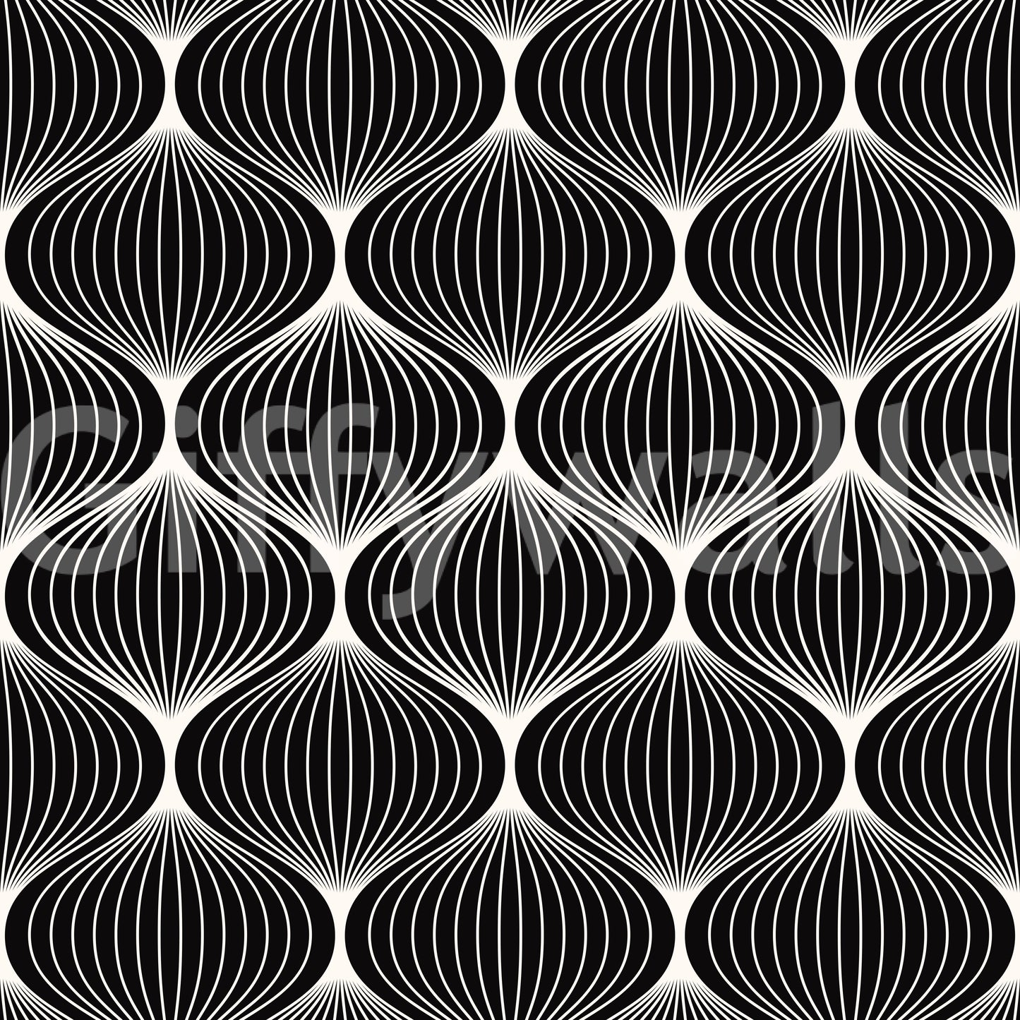 Monochrome Geometric Arcs Wallpaper