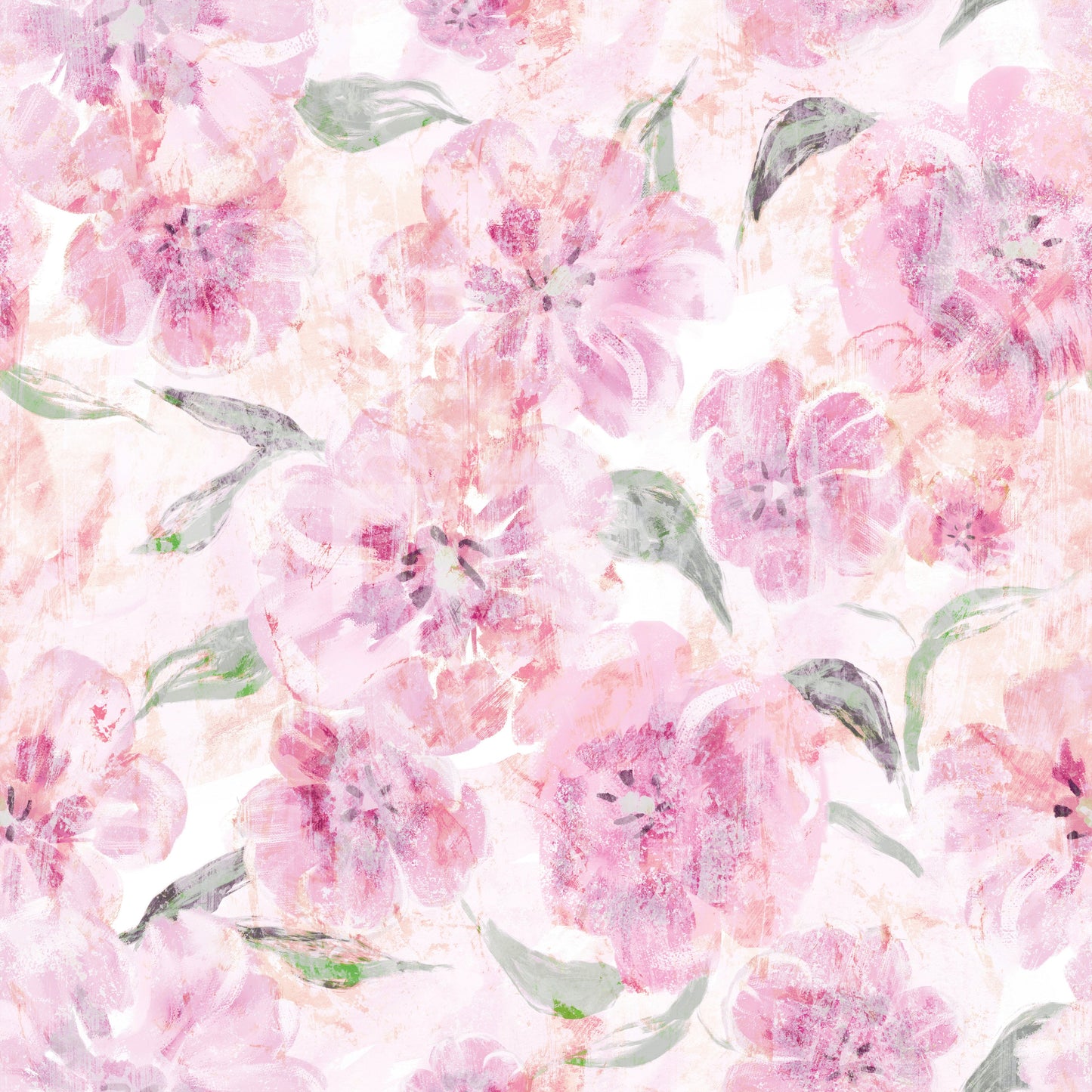 Soft Watercolor Floral Brushstrokes Wallpaper