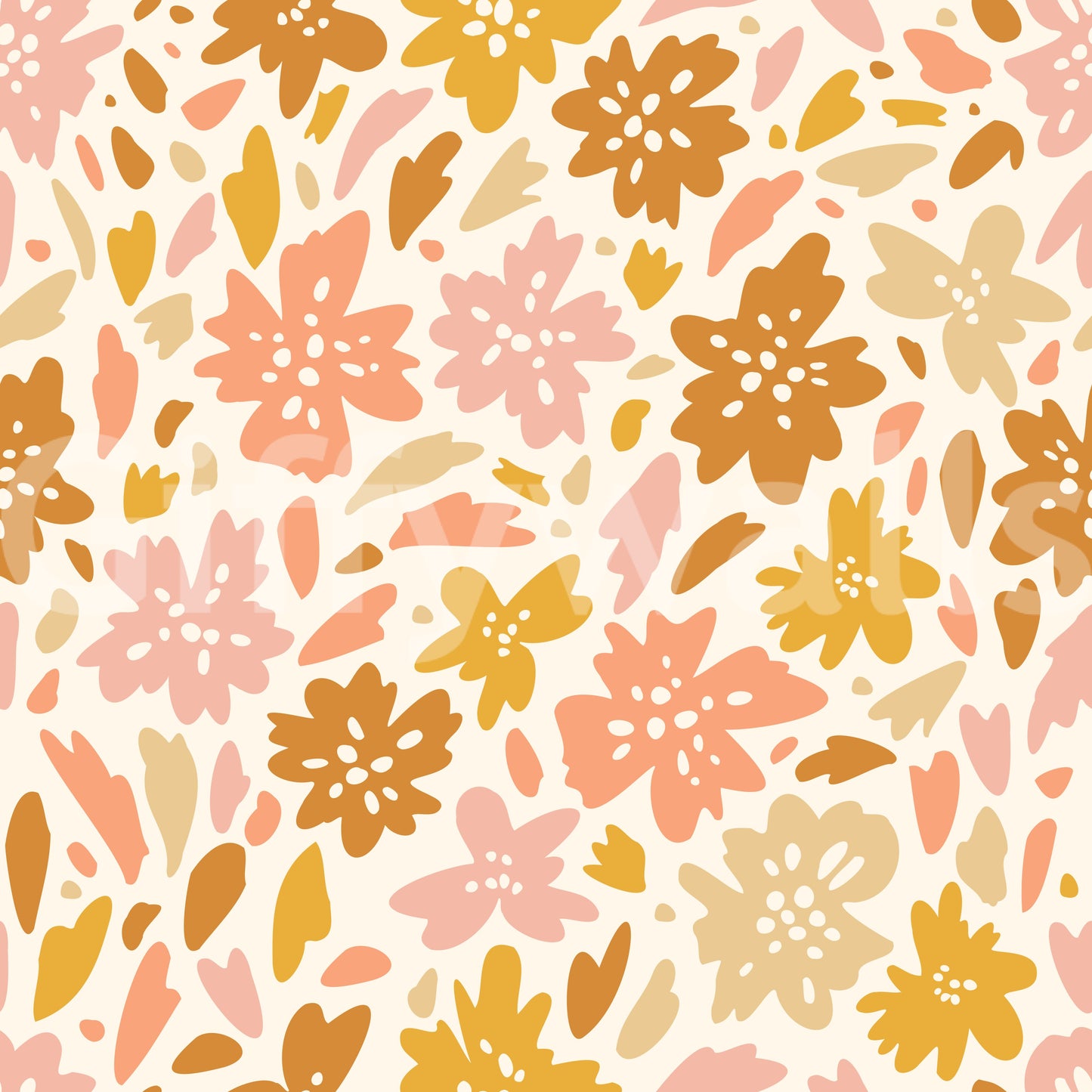 Boho Floral Meadow Prints Wallpaper