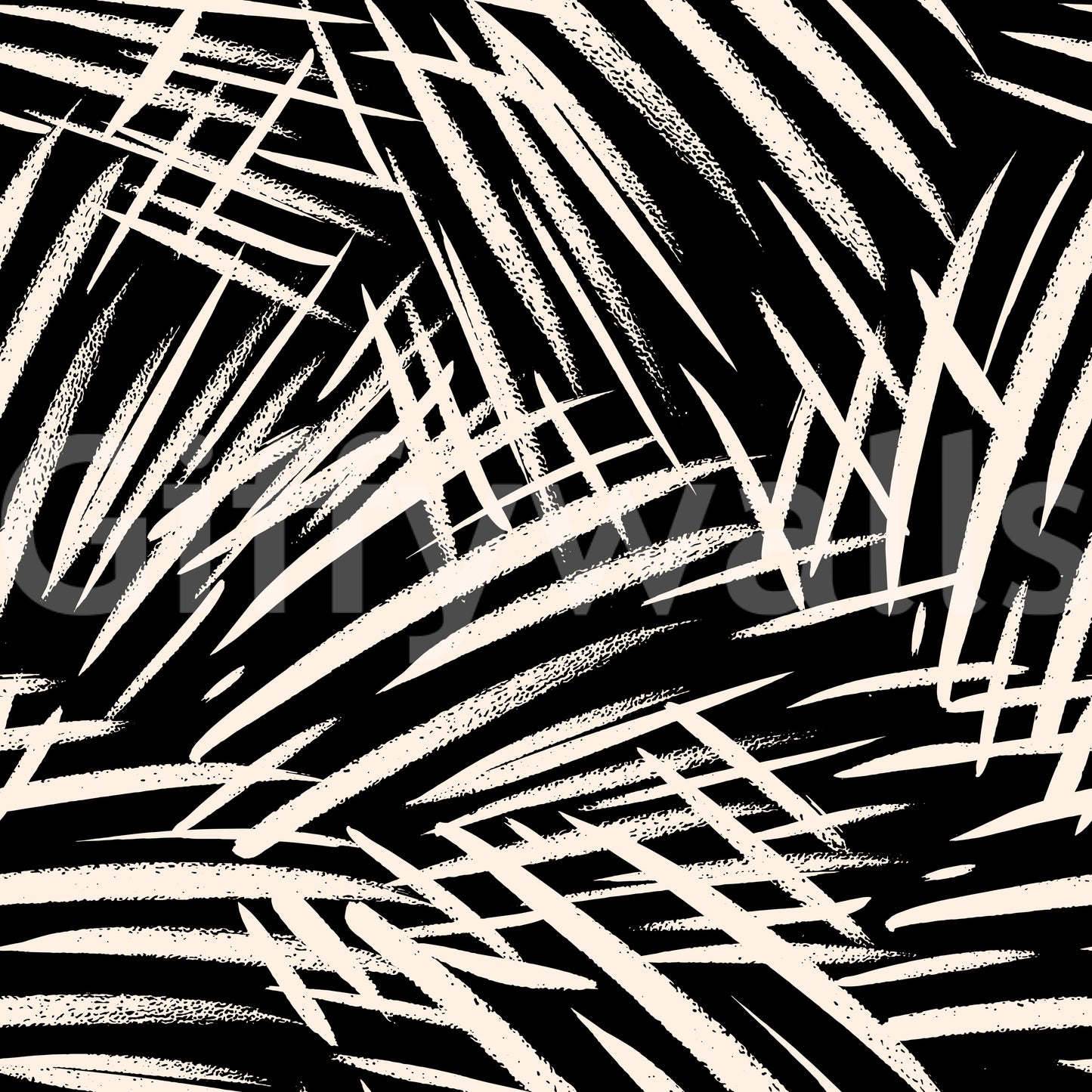 Monochrome Linear Brushstroke Wallpaper