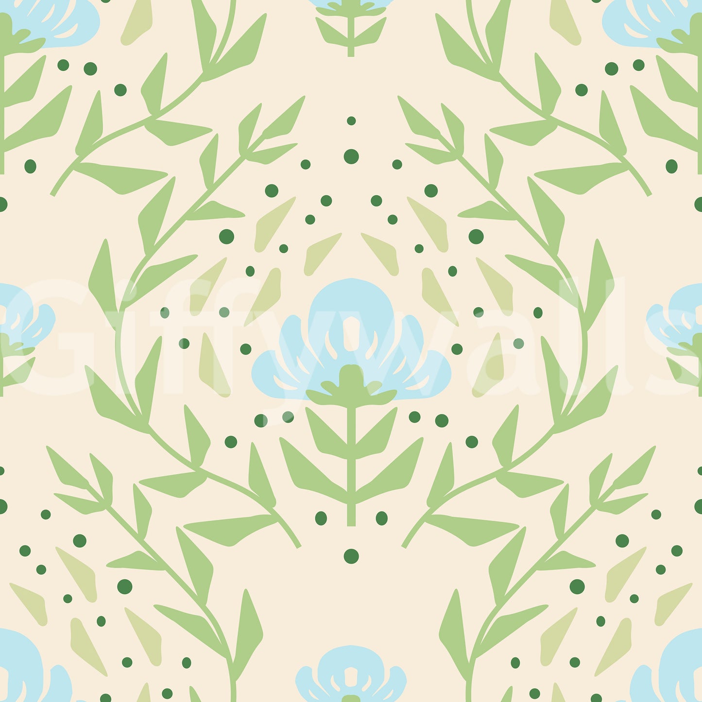Nordic Bloom Botanical Print Wallpaper